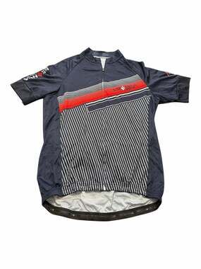 NENCA Cycling Life Short Sleeve Jersey Navy Red White Size Large